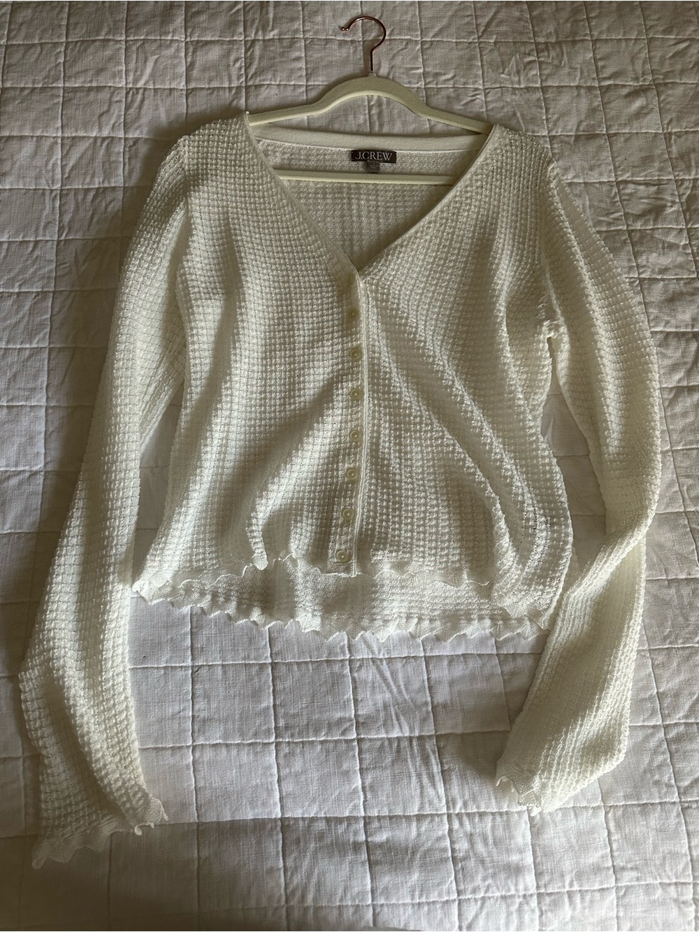J. Crew Scallop trim cardigan